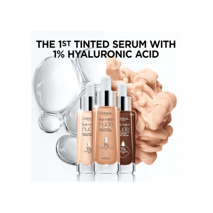 Loreal Paris True Match Nude Plumping Tinted Serum Foundation -0.5-2 Very Light
